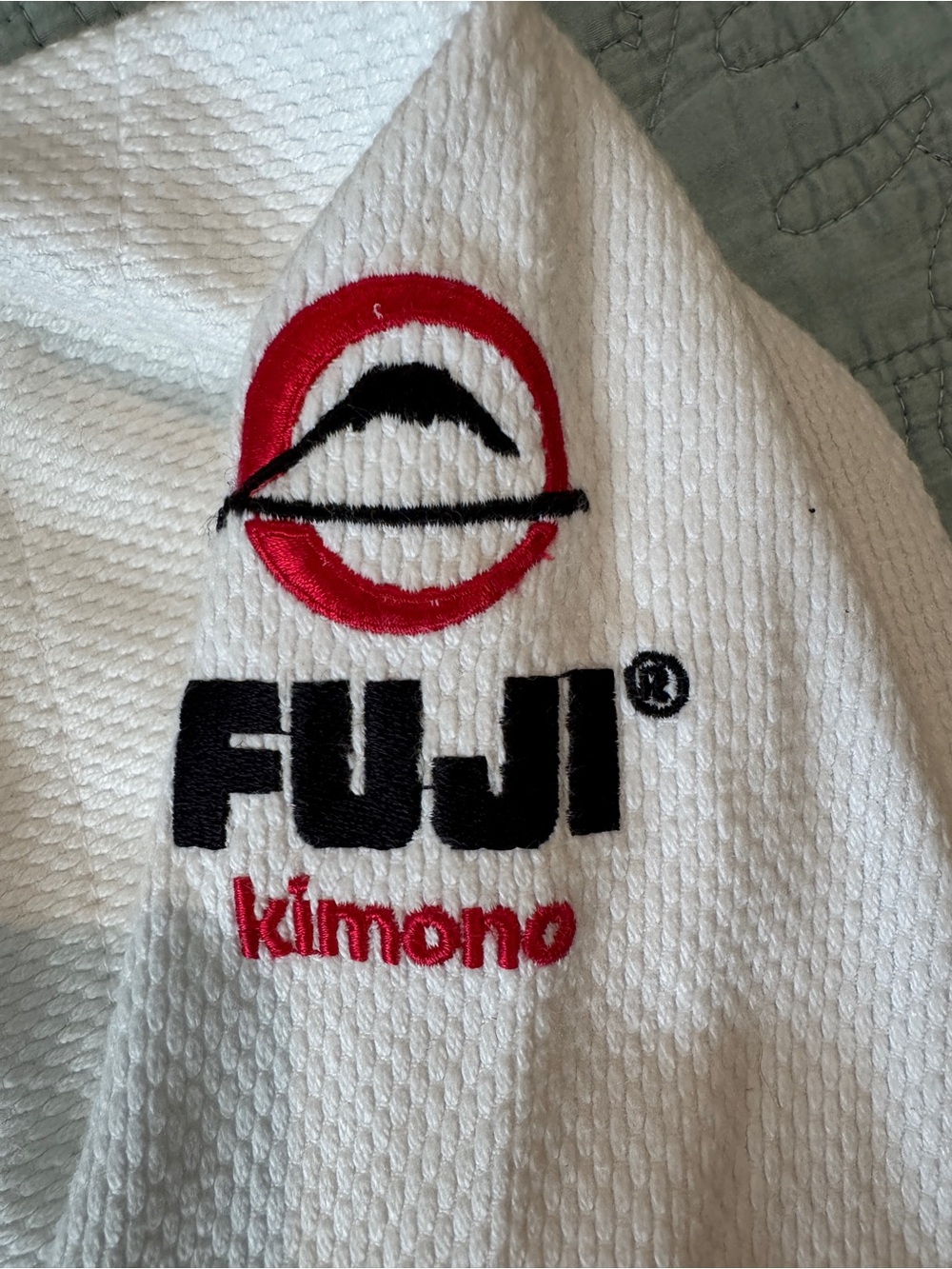 Fuji Kids Jiu-Jitsu Gi White Matching Set with White Belt - Picture 5 of 11